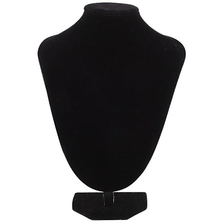 Halskæde Display Buste Stativ Smykke Opbevaringsboks Halskæde Mannequin Buste Model Foto Rekvisitter Sort)