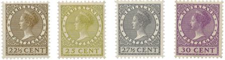 Holland 1926-1939 - NVPH 190+192-194 - Ubrugt