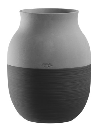 Kähler | Omaggio Circulare Vase H20 Cm Antracitgrå | 20 cm