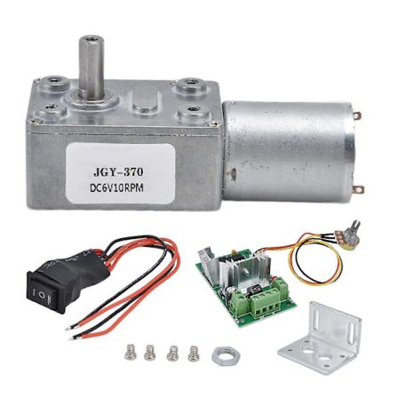 6V DC Turbo Maskväxel Mini Hastighetsreducerande Växelmotor med Regulator - JGY370 10RPM