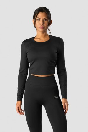 Nimble Cropped LS Black
