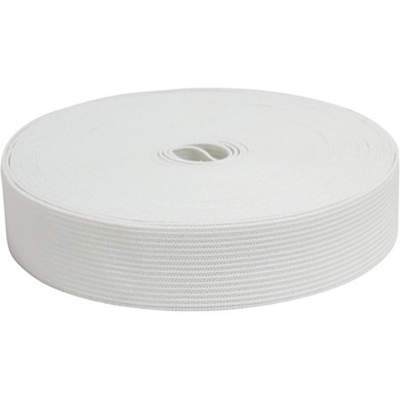 1" Bred 10 Meter Lang Hvid Elastisk Strikkeelastik Spole Med Høj Elasticitet