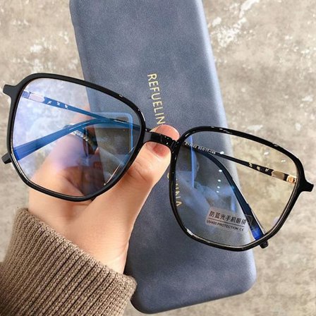 Anti-Blue Light Glasögon Överdimensionerade glasögon SVART