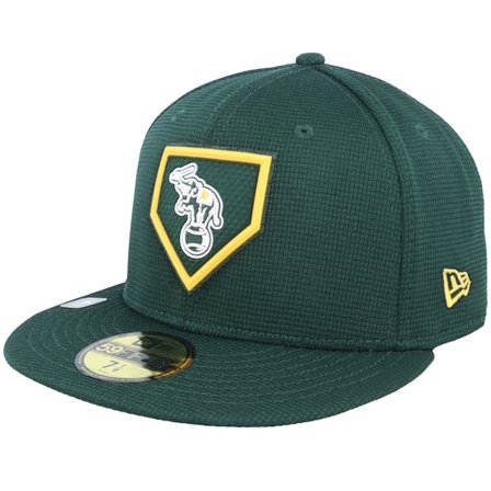New Era - MLB Groen fitted Cap - Oakland Athletics MLB21 Onfield Clubhouse Green 59FIFTY Fitted @ Hatstore