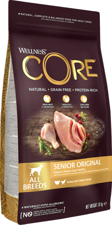 CORE Petfood - Dog Senior Original All Breed Kylling & Kalkun Tørr 1,8 kg - Hund - Hundefôr & hundemat - Tørrfôr for hund - ZOO.no