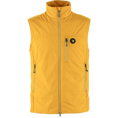 Fjällräven Herr's Bergtagen 60 Insulation vest in Mustard Yellow | Size: Large, Primaloft/Polyester