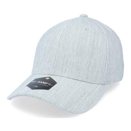 Upfront - Harmaa adjustable Lippis - Crown 1 Premium Light Grey Melange Adjustable @ Hatstore