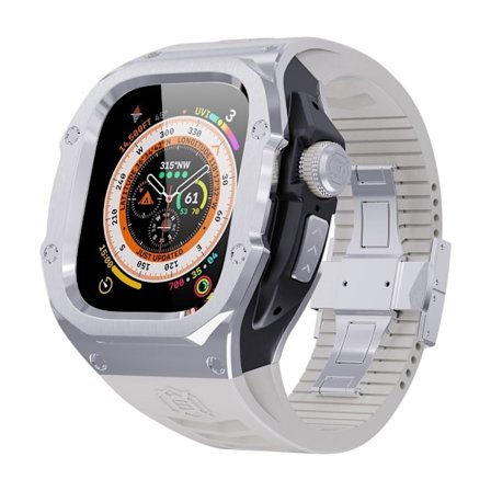 SHELLBOX Apple Watch Ultra 49mm / Ultra 2 49mm Klockarmband med Skal - Vit