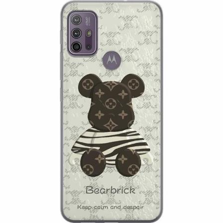 Motorola Moto G10 Genomskinligt Skal Brown Bear