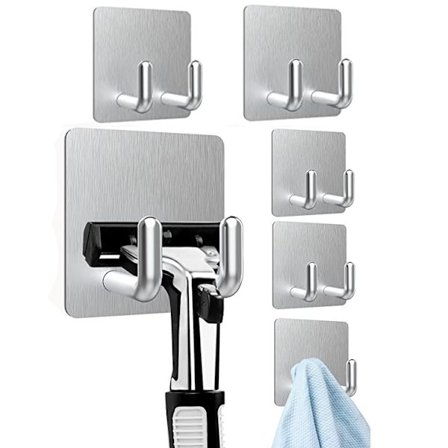 6 st självhäftande väggkrokar (stark vidhäftning), tung vikt Stai