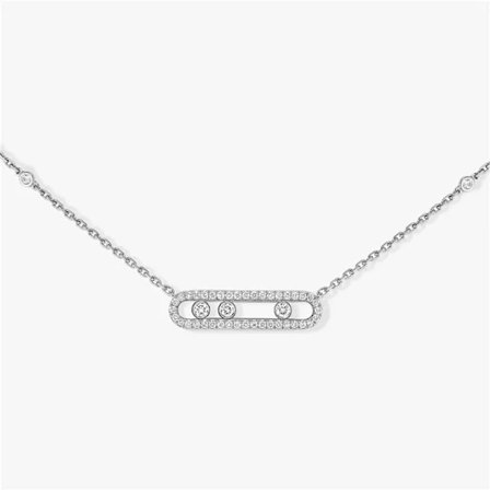 Original lyxmärke S925 silver enkel diamant hänge damhalsband 1:1. Rörlig diamant. Fri frakt