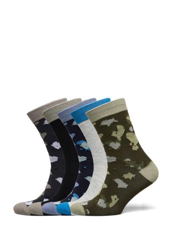 Jaceugene Camo Socks 5 Pack Jnr Socks & Tights Socks Multi/mönstrad Jack & J S