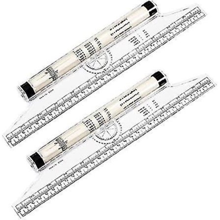 2 stk. Måle-Rullelineal Multifunktionel Tegning