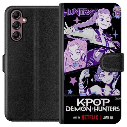 Yhteensopiva Lompakkokotelo Samsung Galaxy A14 5G Kpop Demon Metsästäjät Huntrix Juliste Mira Zoey Rumi Violetti Tähti Hehku
