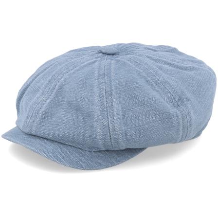Stetson - Ble flatcap Czapka Z Daszkiem - Hatteras Cotton/Linen Blue Flat Cap @ Hatstore