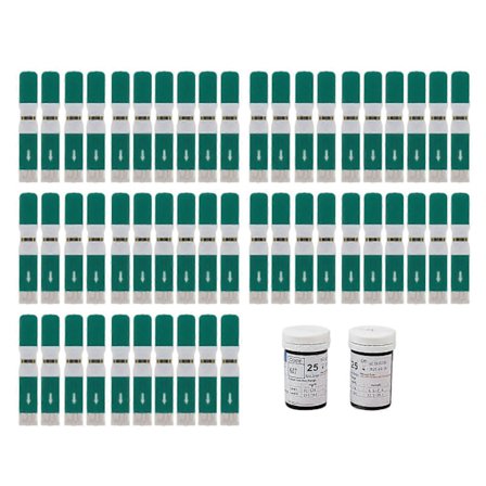 50 ST Blodsockerteststickor PET Exakta Diabetes Teststickor för Självblodsockermätning