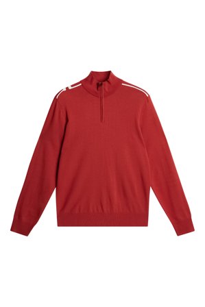 J.Lindeberg - Golf - Mac Knitted Zip Sweater - Red - Man - M