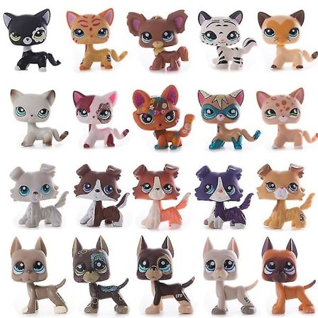 Little Pet Shop LPS Kattkolleksjon Sjeldne Stående Korthårede Gamle Kattunger Høy Kvalitet Actionfigur Modellleker Barn Gave