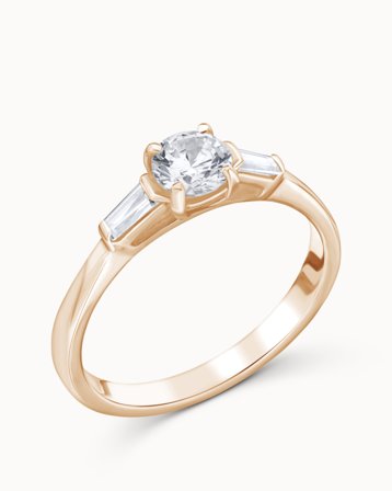 Trestensring Elly 18K Rosaguld - Forlovelsesringe & Vielsesringe hos Vanbruun