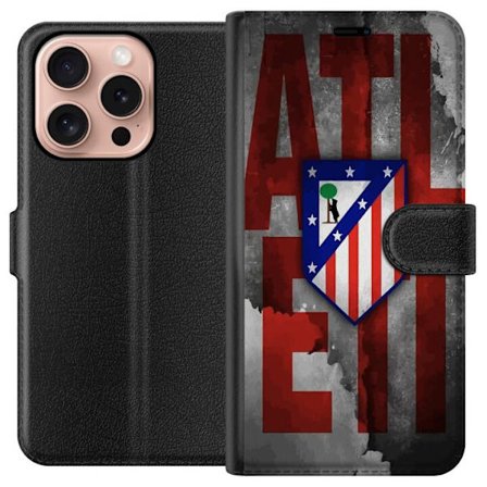 Kompatibelt Lommeboketui til Apple iPhone 16 Pro Atleti grå text