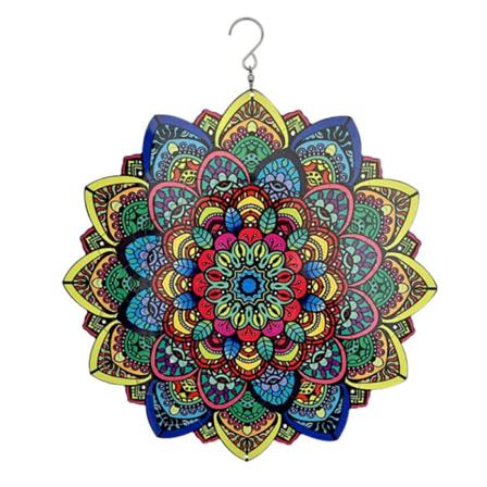 1 stk 30*38cm 3D farverig vindsnurre mandala sammenklappelig
