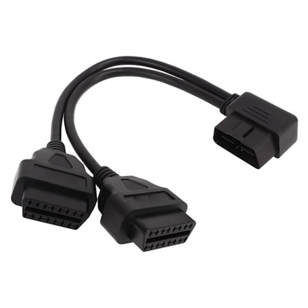 OBD2 Splitter 1 i 2 Y Splitter forlængerkabel 16-benet bildiagnostisk forlængerledning Adapter Passer til 12V 24V Obdii Port