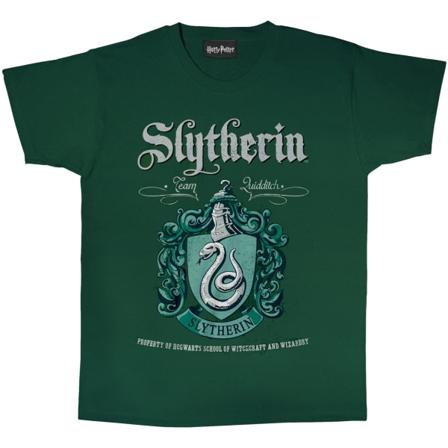 Harry Potter Mens Slytherin Crest T-shirt Xl Grön