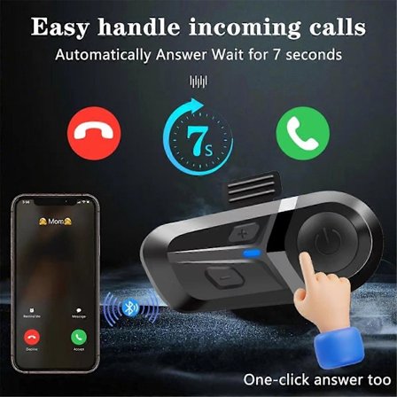 Ny L1 Bluetooth 5.3 Hjelm Headset Motorcykel Vandtæt Øretelefon