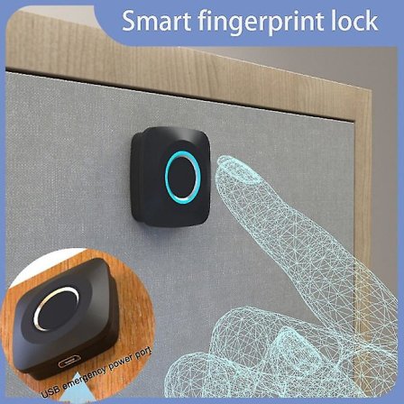 Fingerprint Lås Smart Kabinetlåse Biometrisk Nøglefri Møbel Skuffe Skab Garderobe Fingerprint Låse