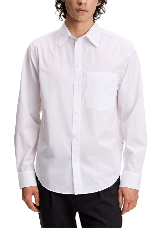 J.Lindeberg Zachary Cotton Solid Shirt Skjortor Herr Vit XL