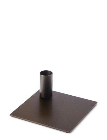Square Candle Holder Brown Novoform