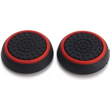 Go Go Gadget - Tumgrepp - Lämpliga för PS5/PS4/PS3 & Xbox X/S/One/360 - 1 set med 2 stycken - Svart/Röd