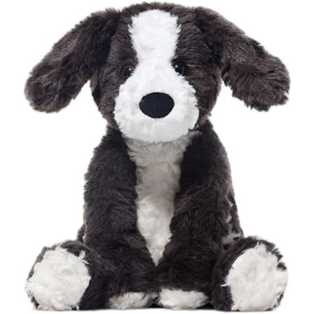 Søt Border Collie Plysjdyr - 9,4'' Kawaii Border Collie Hund Plysj, Myk Plysj Svart og Hvit Valp