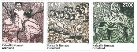 Grønland - Grønlandsk musik - Postfrisk sæt 3v