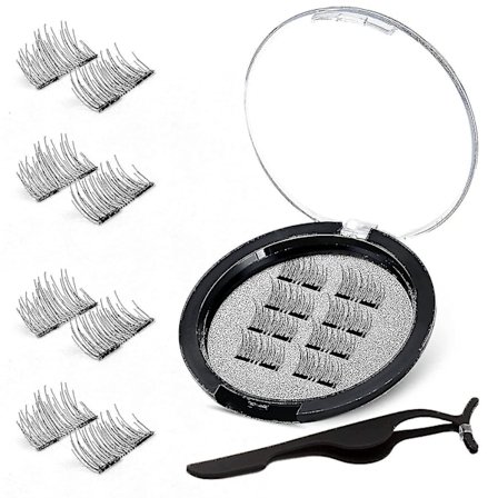 Dual Magnetic Eyelashes, 0.2mm Ultra Thin Magnet, Light Weight & Easy To Wear, Best 3d Reusable Eyelashes