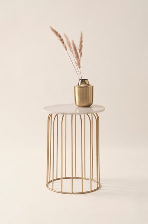 Jotex - Sidebord Ø 40 Cm Hvit - SEABROOK - Kjøp Sidebord & småbord hos Jotex