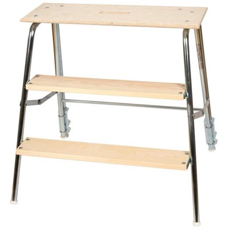 Laggo 125 Stegpall trä, med förlängda ben 5 steg, Stegar & ställningar