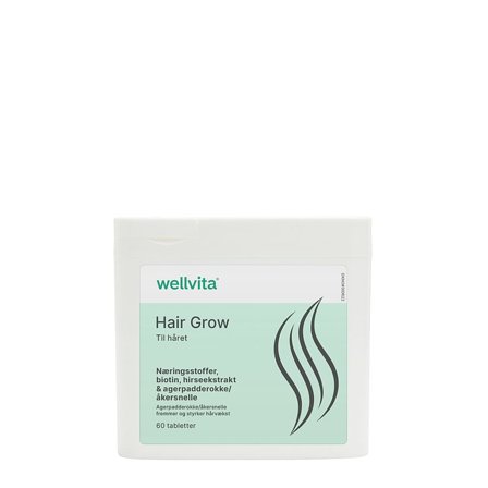 Wellvita Hair Grow 60 tabl, Helse & Madvarer, Hud, Hår & Negle, Kosttilskud Til Håret