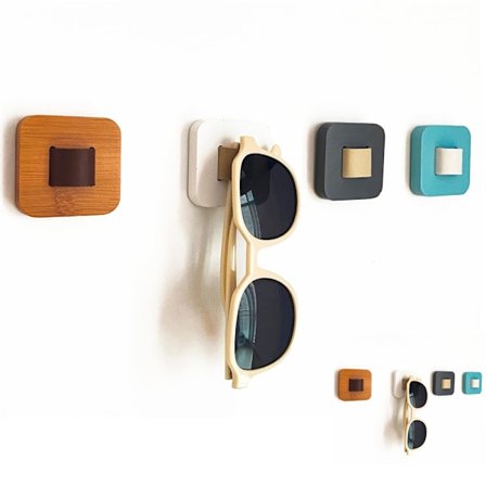 8 stk. solbriller opbevaring træ briller display rack, vægmontering til solbriller/briller holder til Ha