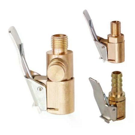 Clip-on Adapter Messing Bil Lastebil Dekk Luftpumpe Chuck Luftkompressor Ventil Clip Klemme Kobling Dyse Dekk Hjul Dekk Luft Chuck