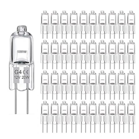 10-pack G4 Halogenlampor 20W 12V, Varmvita kapsellampor