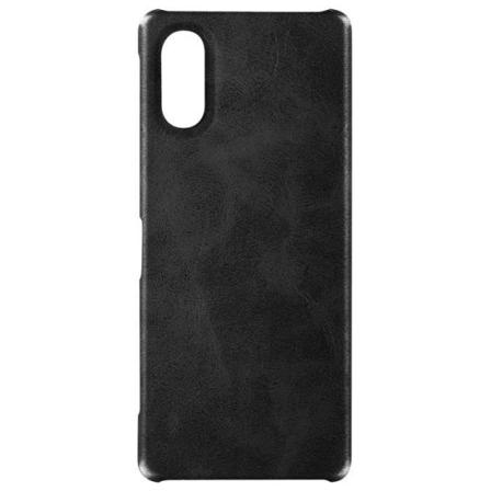 Taske til Sony Xperia 5 V Rigid Black imiteret lædercover Svart