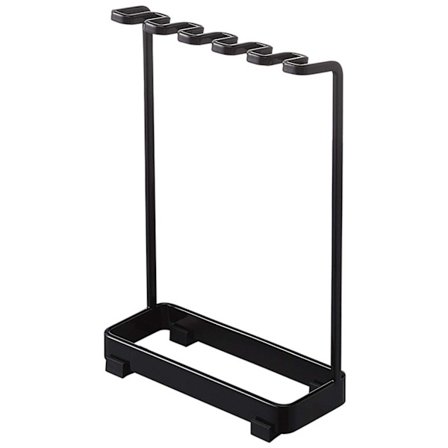 Tandborsthållare Strykjärn Vattentätt Rostskydd Böjt tandborstställ för Badrum Hotell Sovsal Svart