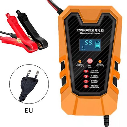 12V 6A Bilbatteriladdare Motorcykel Batteriladdare Intelligent Reparationsbatteri 12V Laddare Diagnosverktyg Bilar Snabb Batteriladdare 12V Bilbatteri
