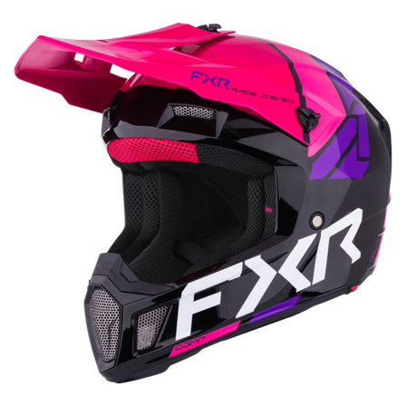 FXR Clutch Comp MX Helmet 26 Black/Razz M