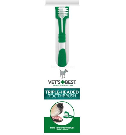Vet's Best Trippel Tannbørste - 17cm