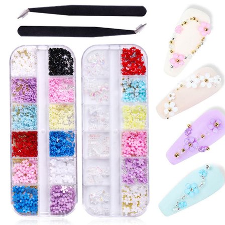 CDQ 3D-värillinen kukka kynsien parannus kukka akryylikynsi