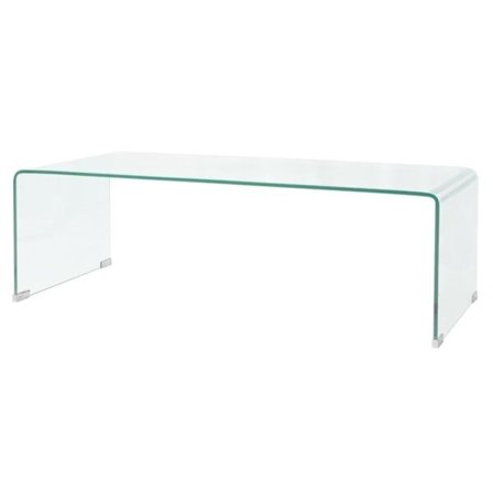 vidaXL Soffbord Härdat Klart Glas 100x48x33 cm