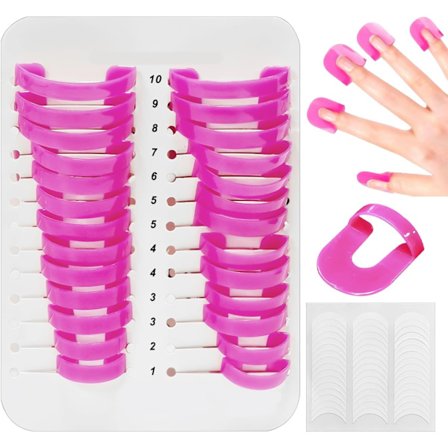 26 stk. Anti-spild clips til neglekunst, manicureværktøj med anti-spild lim, hjælper, DIY manicure tilbehør