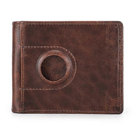Herre Airtag Wallet Card Ægte Læder Slim RFID Punge til Apple Airtag Etui